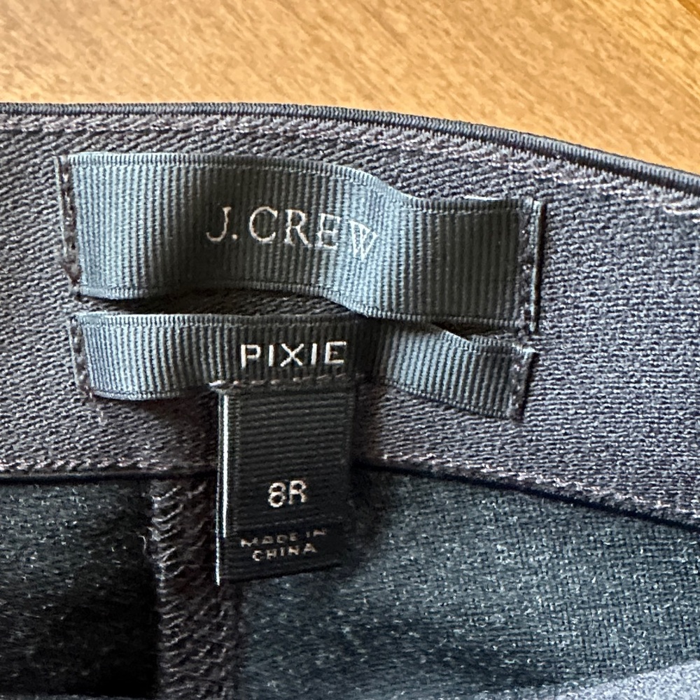 J. Crew Pixie Size 8 Regular Charcoal Leggings - image 2